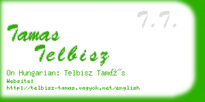 tamas telbisz business card